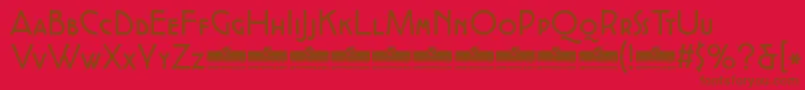 CocottealternateRegularTrial-Schriftart – Braune Schriften auf rotem Hintergrund
