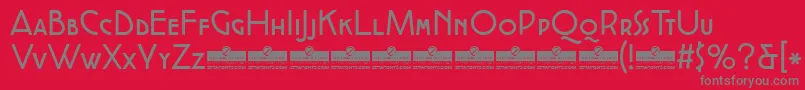 CocottealternateRegularTrial Font – Gray Fonts on Red Background