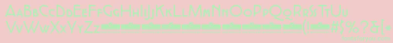 CocottealternateRegularTrial Font – Green Fonts on Pink Background