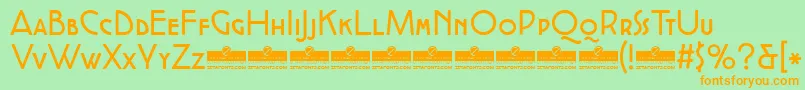 CocottealternateRegularTrial Font – Orange Fonts on Green Background