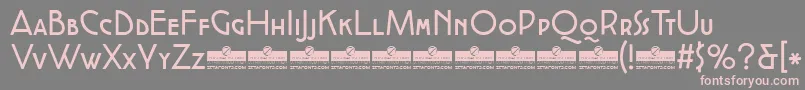フォントCocottealternateRegularTrial – 灰色の背景にピンクのフォント