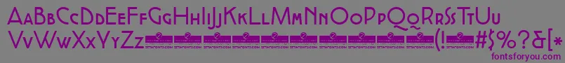 フォントCocottealternateRegularTrial – 紫色のフォント、灰色の背景