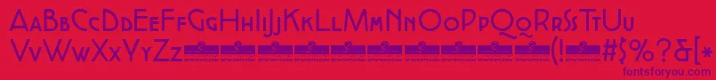 CocottealternateRegularTrial Font – Purple Fonts on Red Background