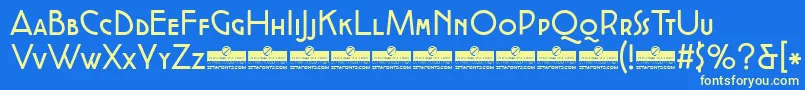 CocottealternateRegularTrial Font – Yellow Fonts on Blue Background