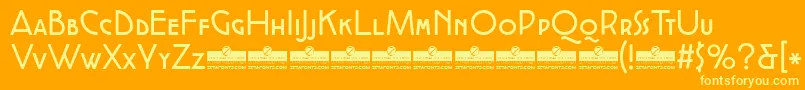 CocottealternateRegularTrial-fontti – keltaiset fontit oranssilla taustalla