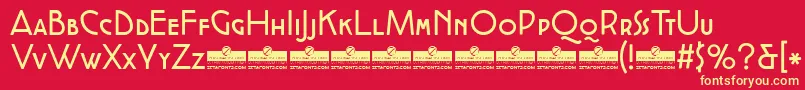 CocottealternateRegularTrial Font – Yellow Fonts on Red Background