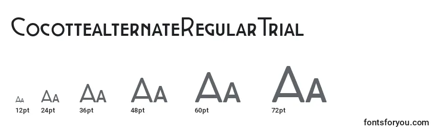Размеры шрифта CocottealternateRegularTrial