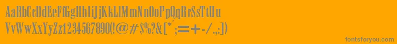 AnacondaRegularDb Font – Gray Fonts on Orange Background