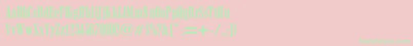 AnacondaRegularDb Font – Green Fonts on Pink Background