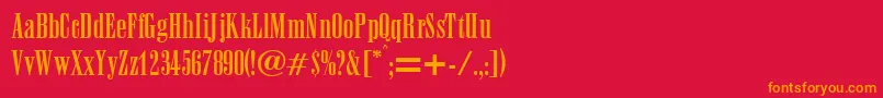 AnacondaRegularDb Font – Orange Fonts on Red Background