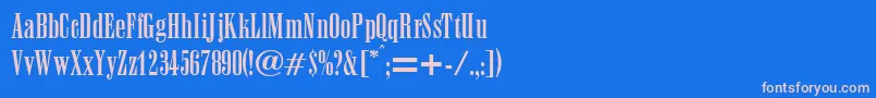 fuente AnacondaRegularDb – Fuentes Rosadas Sobre Fondo Azul