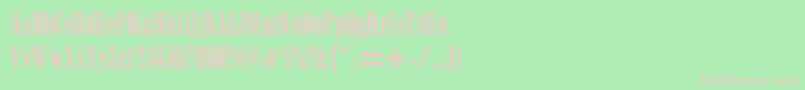 AnacondaRegularDb Font – Pink Fonts on Green Background