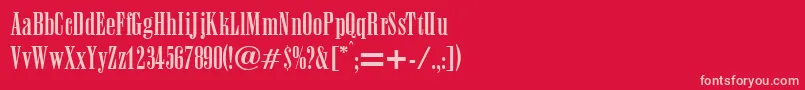 AnacondaRegularDb Font – Pink Fonts on Red Background