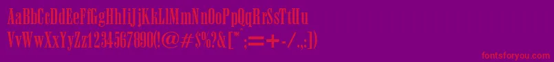 フォントAnacondaRegularDb – 紫の背景に赤い文字
