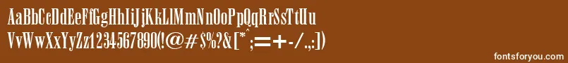 フォントAnacondaRegularDb – 茶色の背景に白い文字