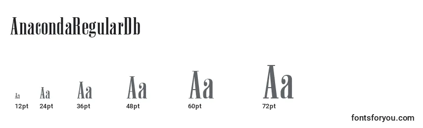 AnacondaRegularDb Font Sizes