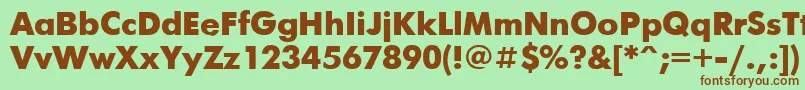 Futurise Font – Brown Fonts on Green Background