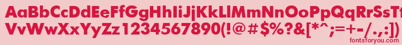 Futurise Font – Red Fonts on Pink Background