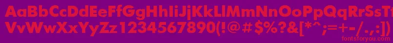 Futurise Font – Red Fonts on Purple Background