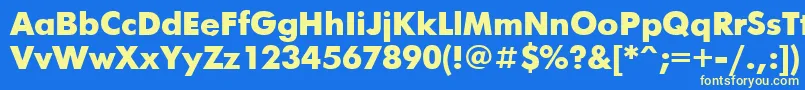 Futurise Font – Yellow Fonts on Blue Background