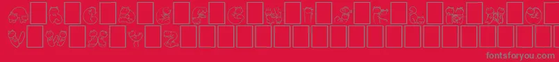 NohofontCatswhite Font – Gray Fonts on Red Background