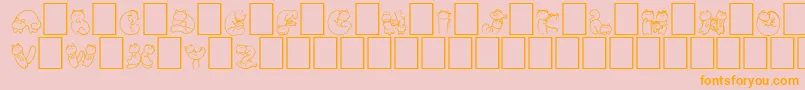 Шрифт NohofontCatswhite – оранжевые шрифты на розовом фоне