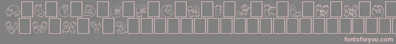 フォントNohofontCatswhite – 灰色の背景にピンクのフォント