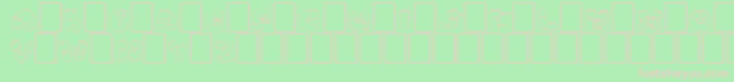 フォントNohofontCatswhite – 緑の背景にピンクのフォント