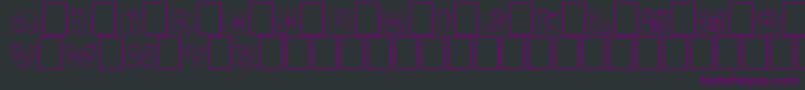 Шрифт NohofontCatswhite – фиолетовые шрифты на чёрном фоне