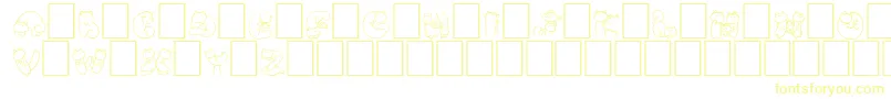 NohofontCatswhite Font – Yellow Fonts on White Background