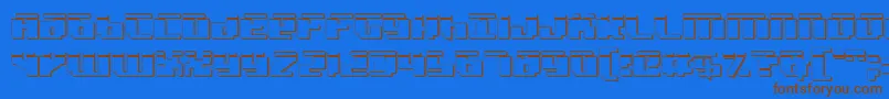 Czcionka Badrobotl3D – brązowe czcionki na niebieskim tle