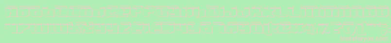 Badrobotl3D-fontti – vaaleanpunaiset fontit vihreällä taustalla