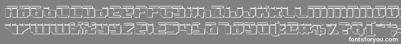 フォントBadrobotl3D – 灰色の背景に白い文字