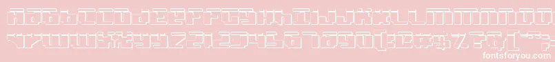 Badrobotl3D-Schriftart – Weiße Schriften auf rosa Hintergrund