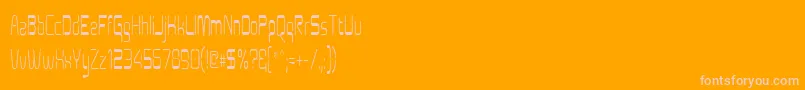 Шрифт Aunchantedcondense – розовые шрифты на оранжевом фоне