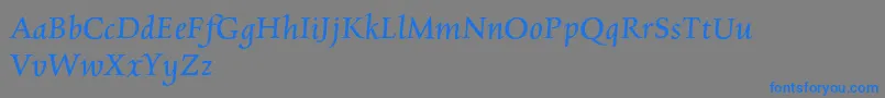 CharpentierrenredOblique Font – Blue Fonts on Gray Background