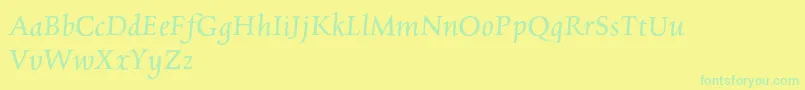 fuente CharpentierrenredOblique – Fuentes Verdes Sobre Fondo Amarillo
