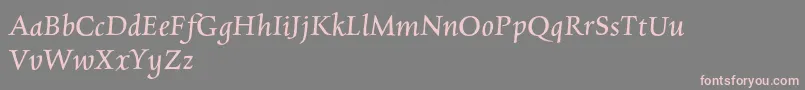 CharpentierrenredOblique Font – Pink Fonts on Gray Background