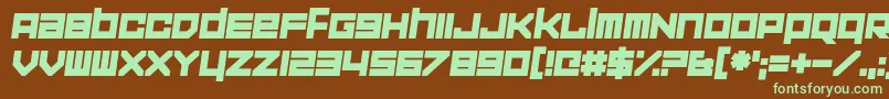 Шрифт CorporationGames – зелёные шрифты на коричневом фоне