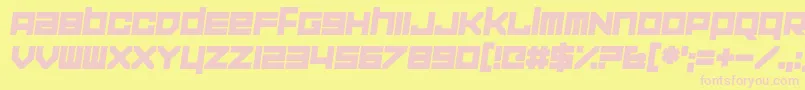 CorporationGames-fontti – vaaleanpunaiset fontit keltaisella taustalla