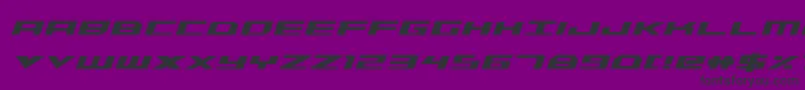 TriremeCondensedBoldItalic-Schriftart – Schwarze Schriften auf violettem Hintergrund