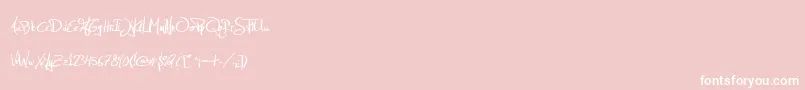 JellykaEstryaHandwriting Font – White Fonts on Pink Background