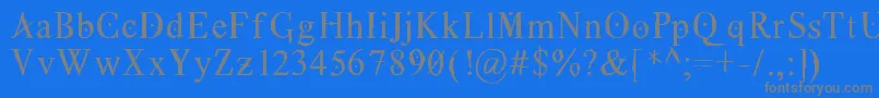 Grecoromanlubedwrestling Font – Gray Fonts on Blue Background