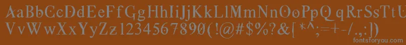 Подробнее о шрифте Grecoromanlubedwrestling Шрифт Grecoromanlubedwrestling – серые шрифты на коричневом фоне