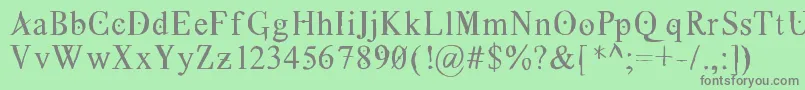 Grecoromanlubedwrestling Font – Gray Fonts on Green Background