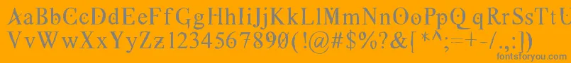 Grecoromanlubedwrestling Font – Gray Fonts on Orange Background