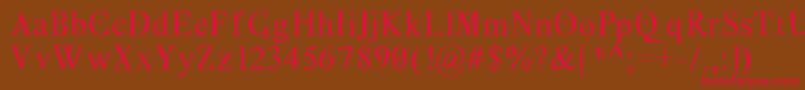 Grecoromanlubedwrestling Font – Red Fonts on Brown Background