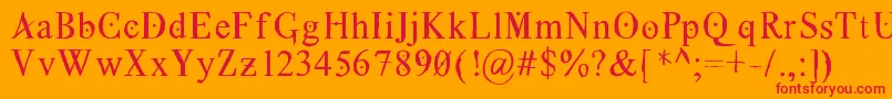 Grecoromanlubedwrestling Font – Red Fonts on Orange Background