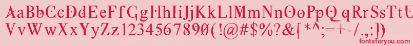 Grecoromanlubedwrestling Font – Red Fonts on Pink Background