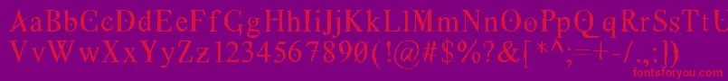 Grecoromanlubedwrestling Font – Red Fonts on Purple Background